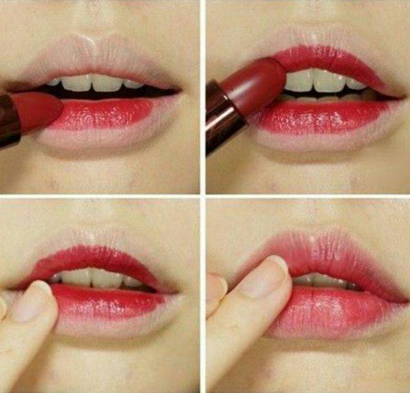 Как правильно красить губы помадой, блеском и лаком. секреты правильного нанесения на губы красной помады (фото)