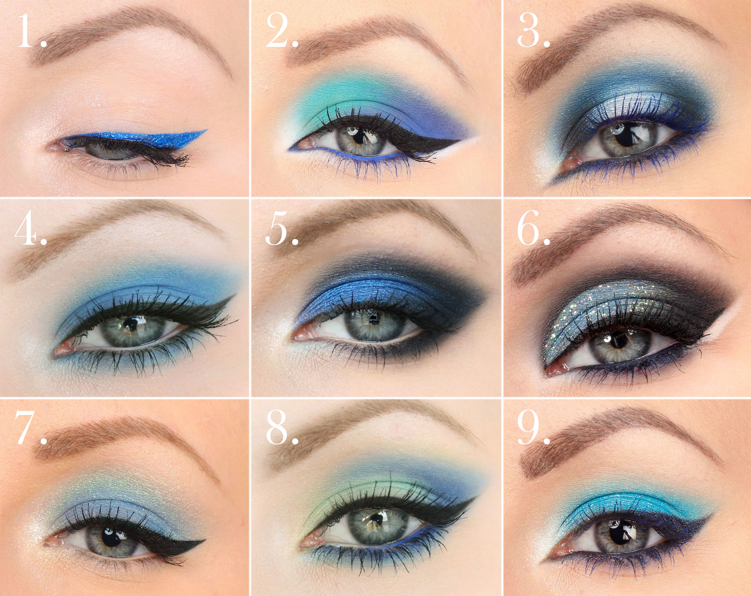 Стилевые варианты макияжа для голубых глаз: восточный, нюд, смоки айс и другие