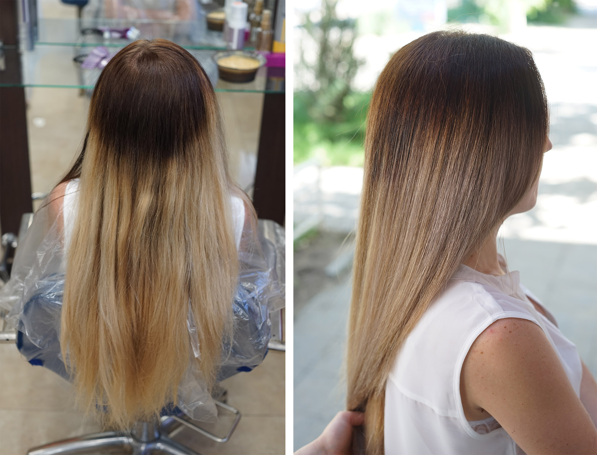Мелирование на натуральные волосы до и после фото