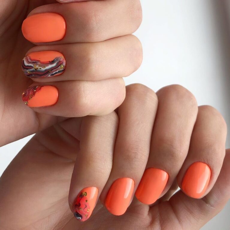 Дизайн ногтей «оранжевые пузырьки» — стильный летний маникюр! | красивые ногти - дополнение твоего образа