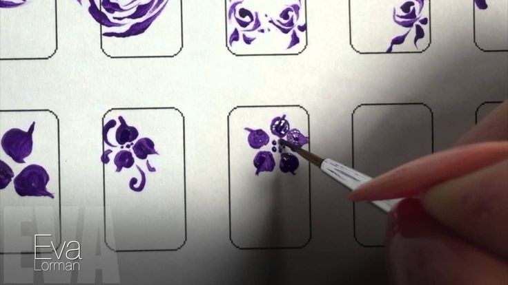 Роспись ногтей для начинающих пошагово с фото - техника выполнения и видео уроки