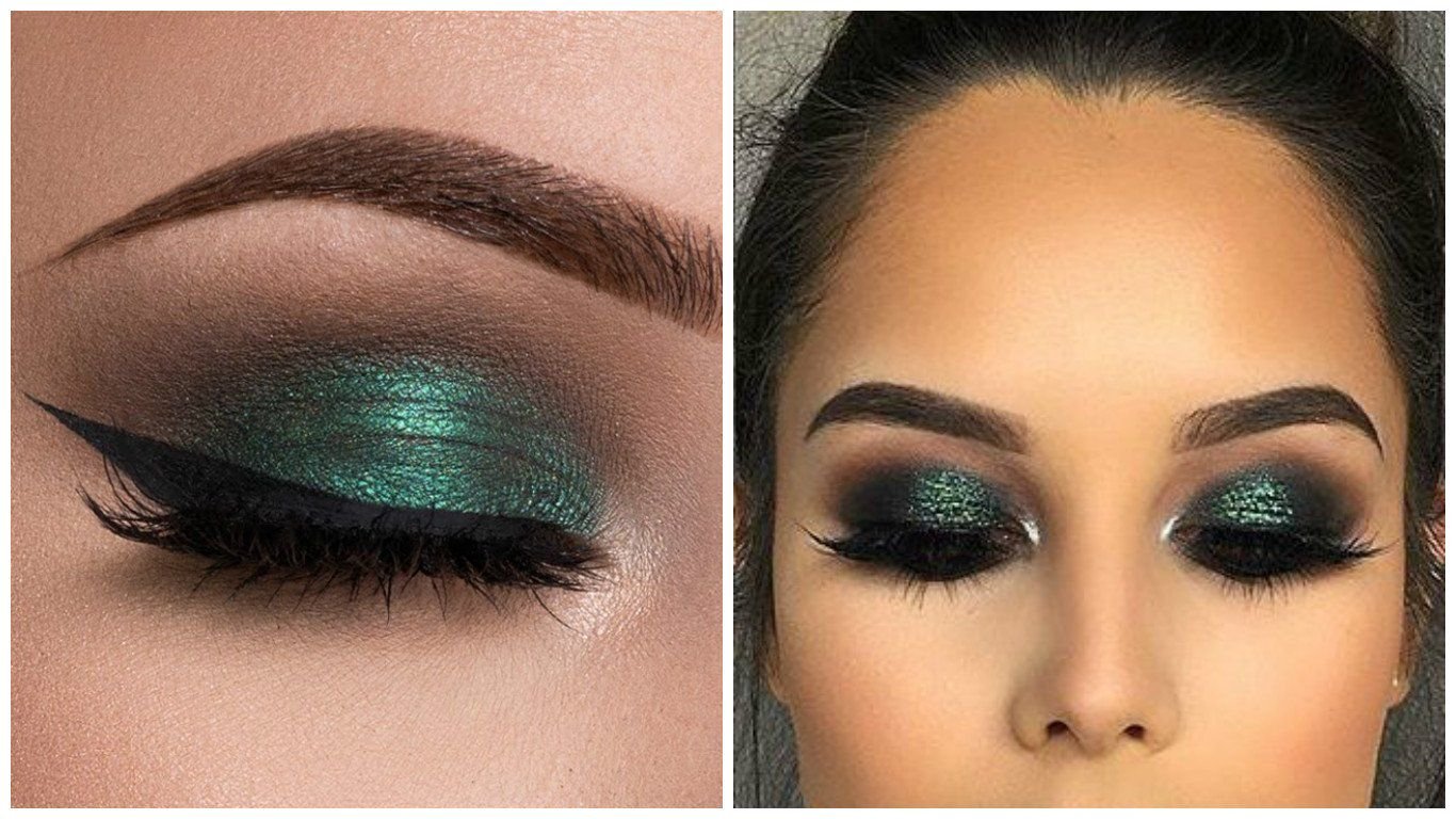 Вечерний макияж под зеленое платье: фото стильных идей