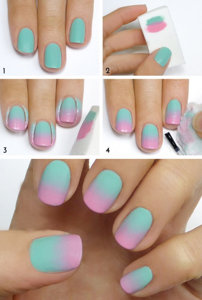 Как накрасить ногти двумя цветами? как красиво накрасить ногти двумя цветами. варианты маникюра