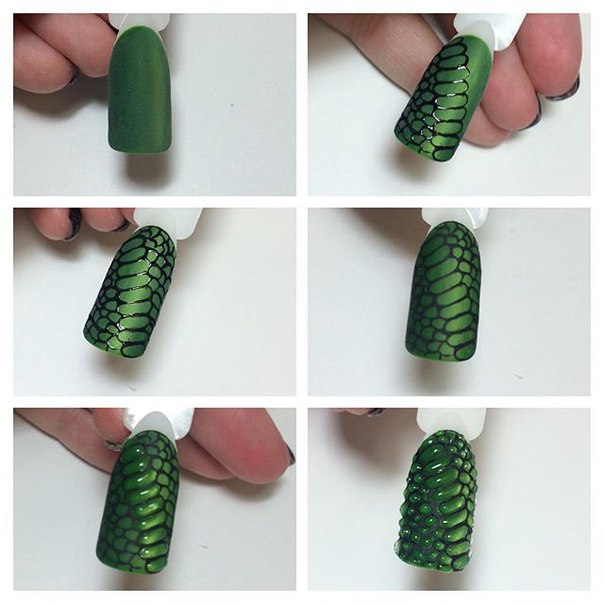 Дизайн ногтей “рептилия”