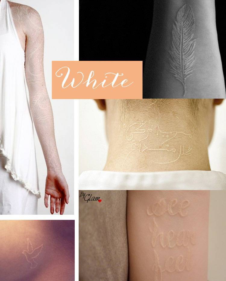 Белые тату- особенность и тематика white татуировок