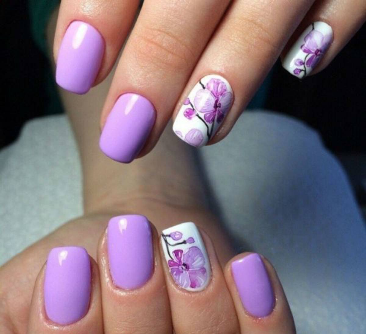Фиолетовый маникюр 2019 - 100 фото ногтей с лаком фиолетового цвета | портал для женщин womanchoice.net