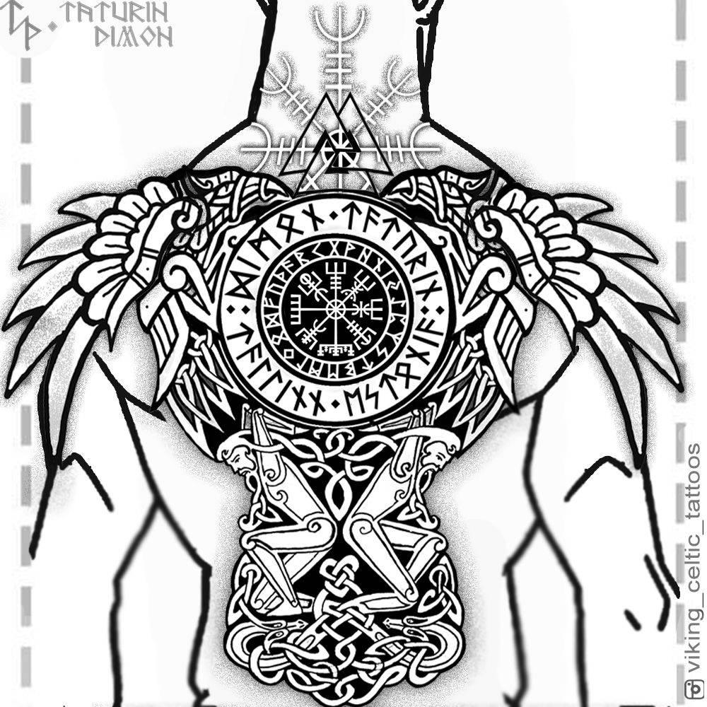 Скандинавские Татуировки для мужчин эскизы