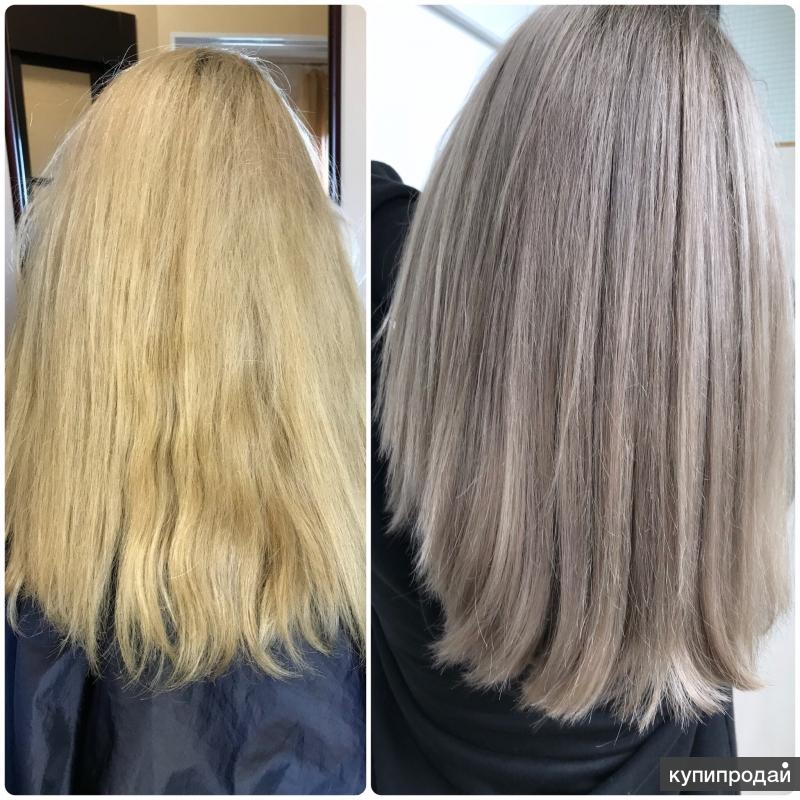 Тонирование волос фото до и после