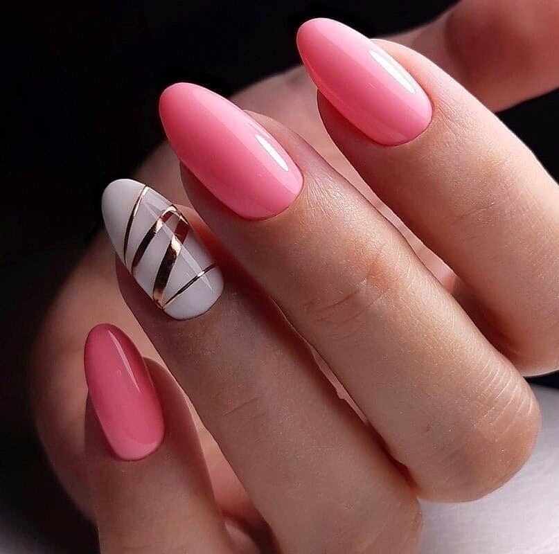 Красивый розовый маникюр 2021. фото трендового дизайна на короткие и длинные ногти