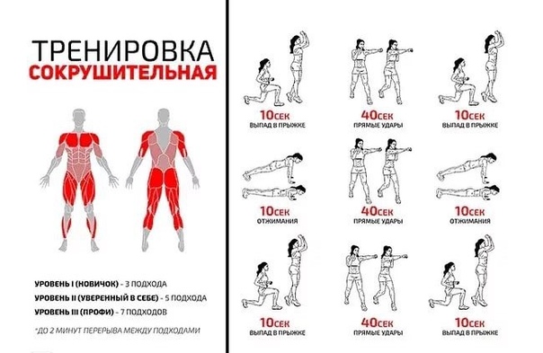 Кардио-тренировка для похудения: 20 упражнений (с фото)