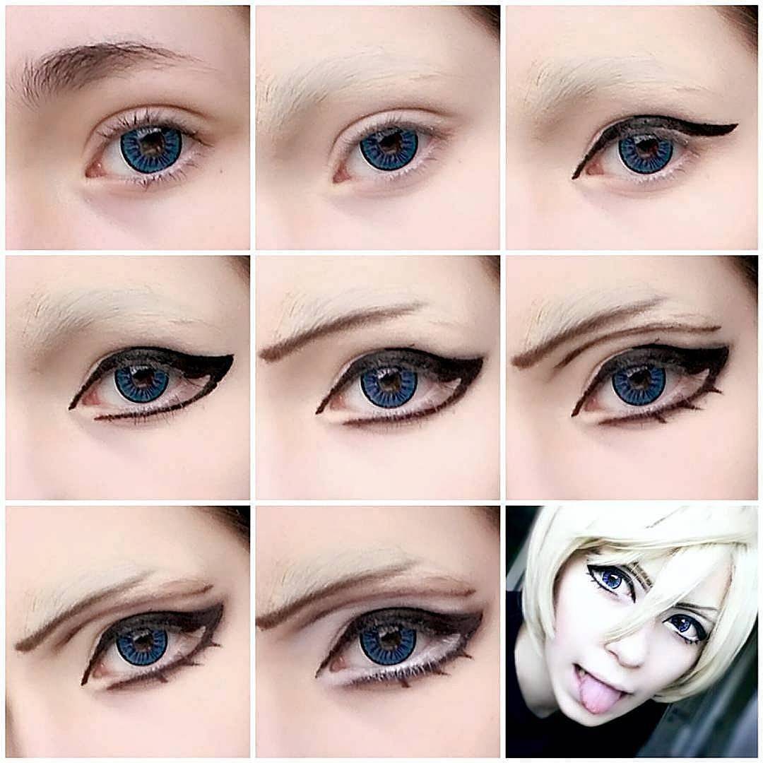 Макияж в аниме стиле. аниме - макияж. макияж в японском стиле аниме подразумевает более смелые эксперименты и яркие детали. | макияж глаз