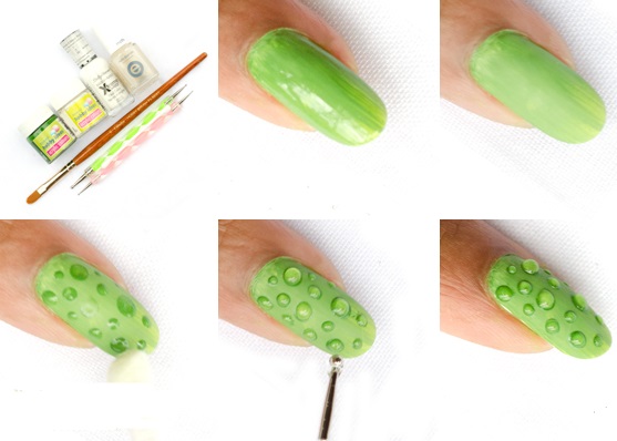 Маникюр с капельками воды – как сделать капельки на ногтях гель-лаком