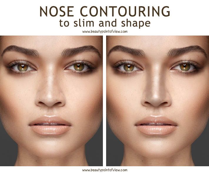Как визуально уменьшить нос с помощью макияжа: игра цвета