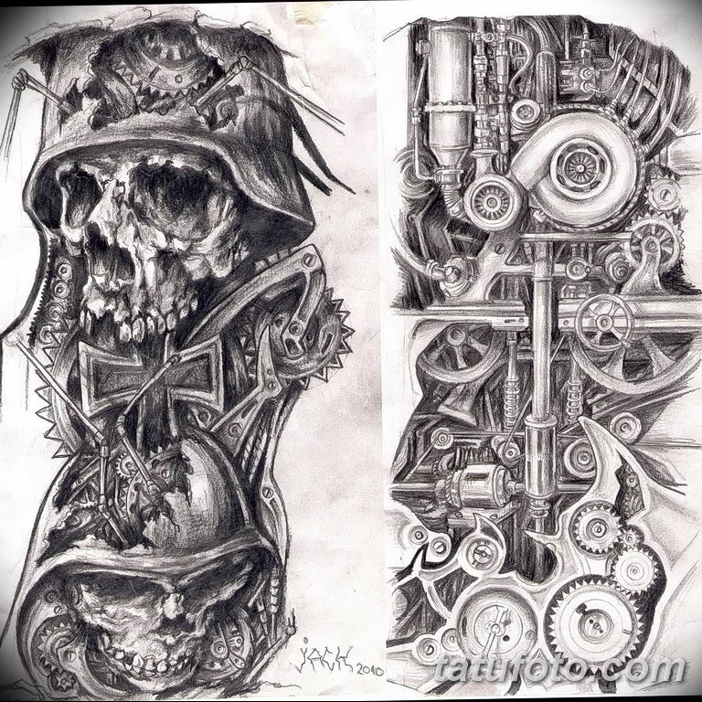 Стимпанк тату– из научной фантастики в искусство татуировки