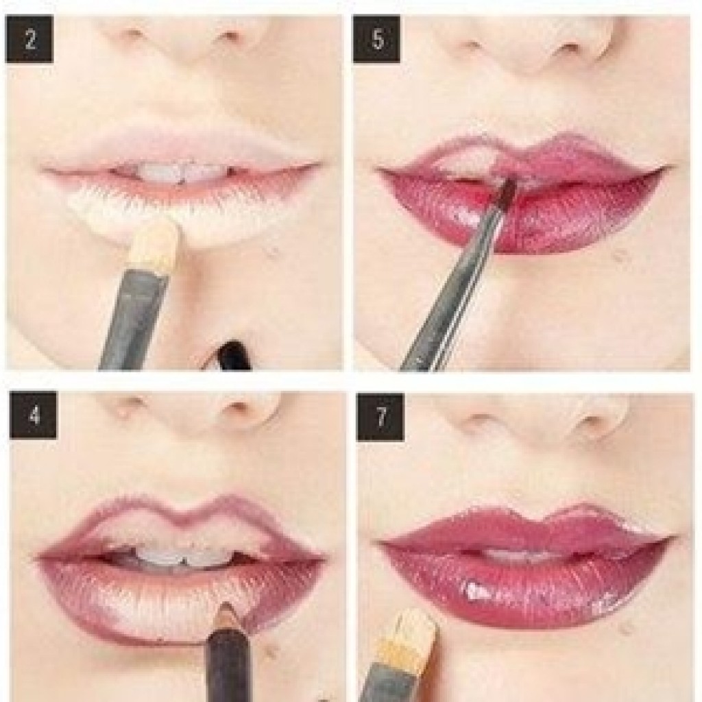 Как правильно красить губы карандашом и матовой помадой для объёма