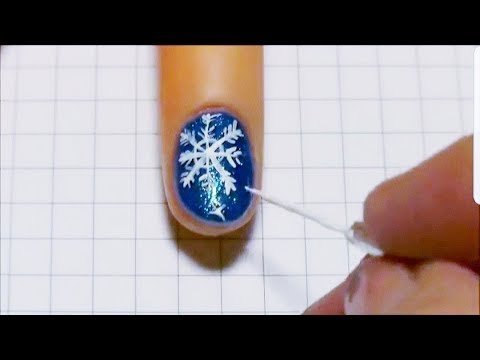 Как рисовать снежинки на ногтях? - глянец