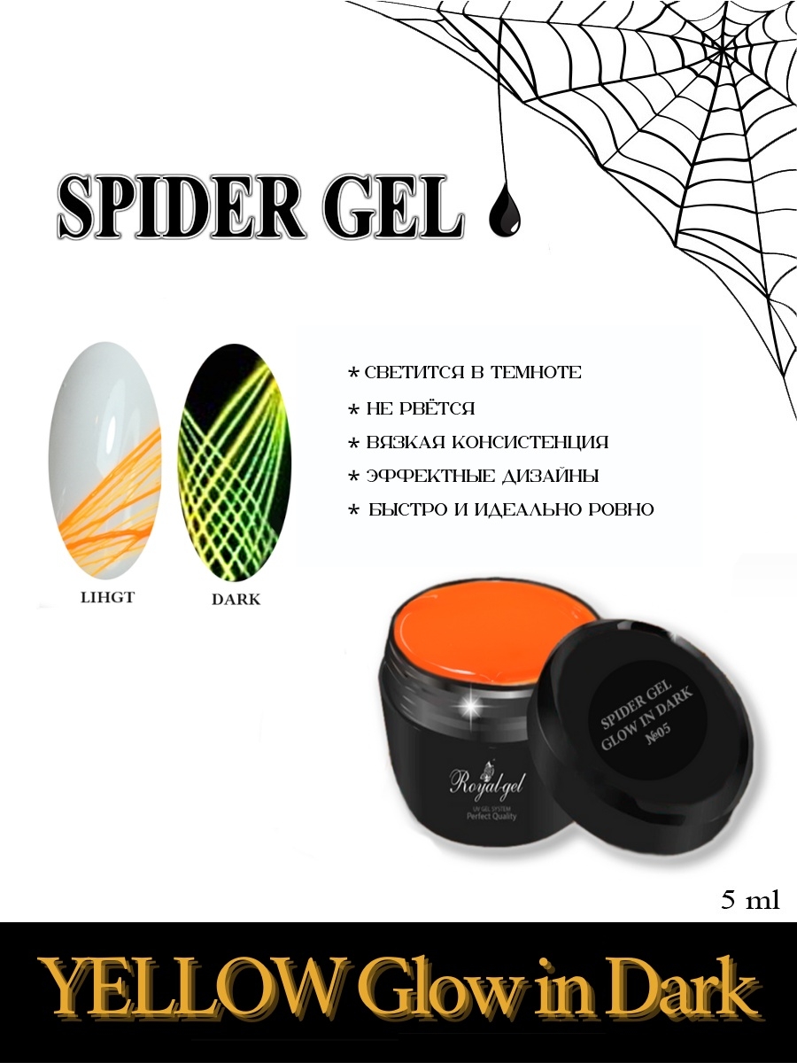 Гель паутинка для дизайна ногтей