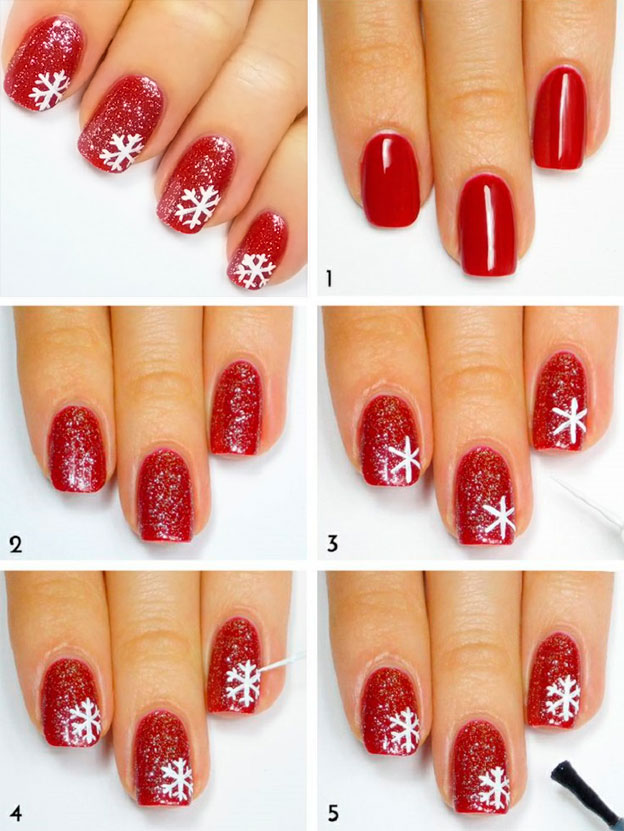 Рисунки на ногтях в новогодней тематике