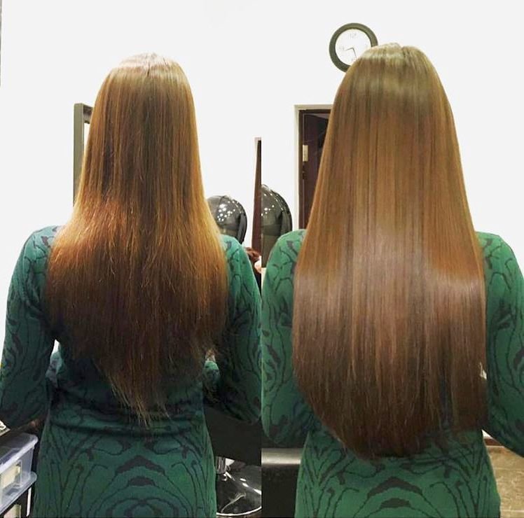 Ламинирование волос: фото до и после