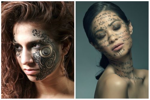 Татуировки на лице - 50 модных вариантов для мужчин - tatuxa