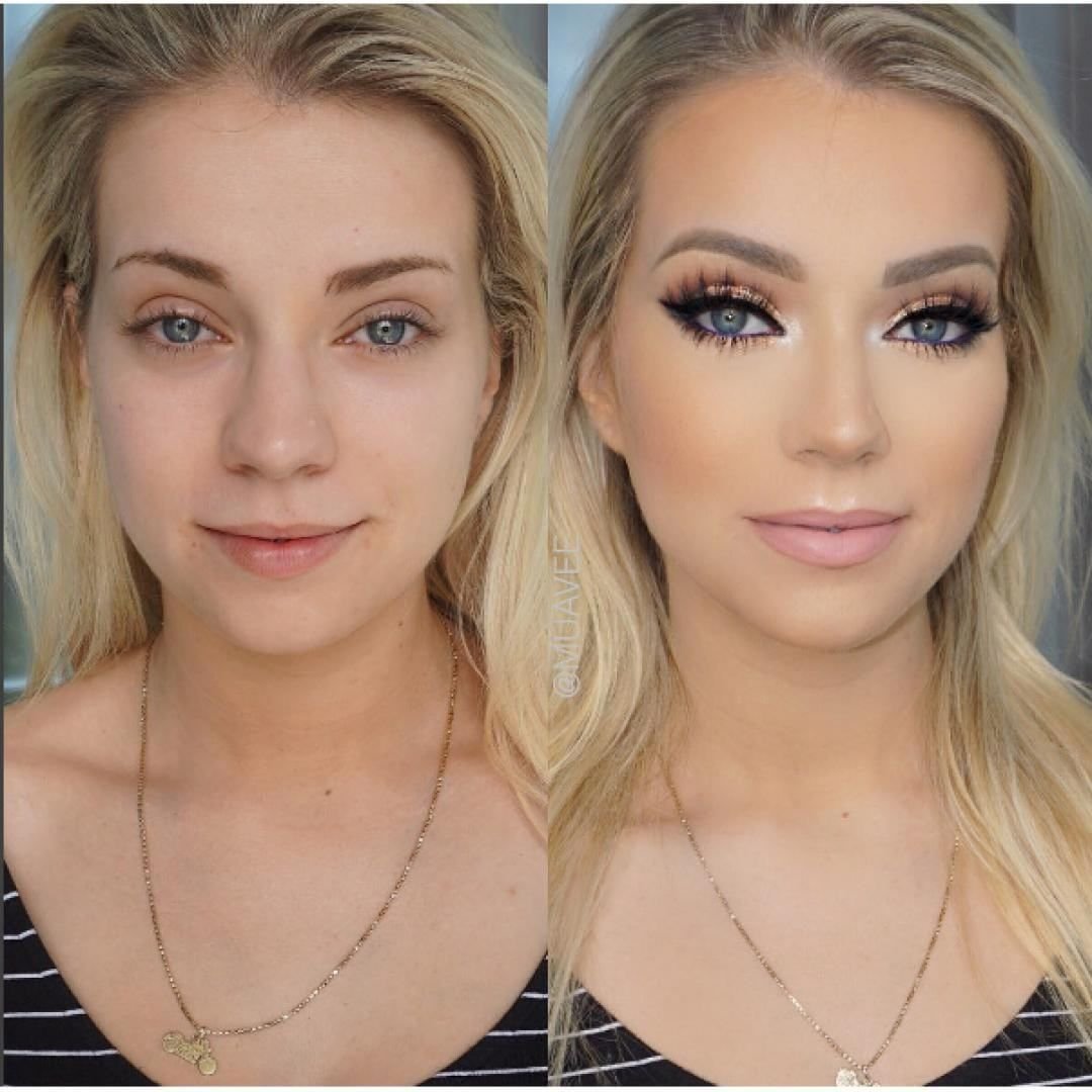нарощенные брови фото до и после