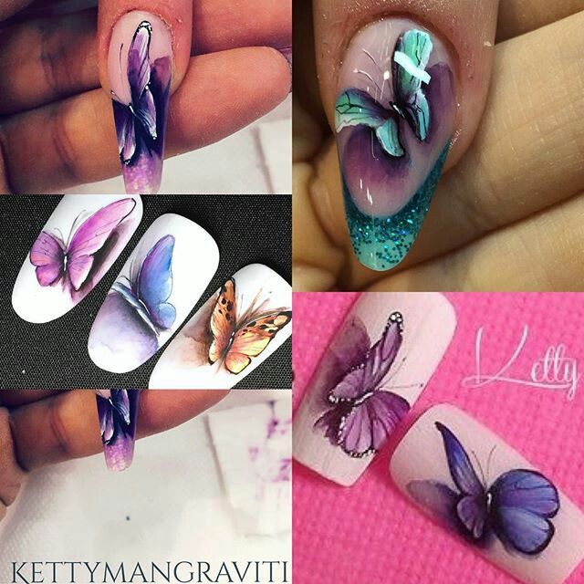 Дизайн-решения для ногтей с бабочками с фото и видео