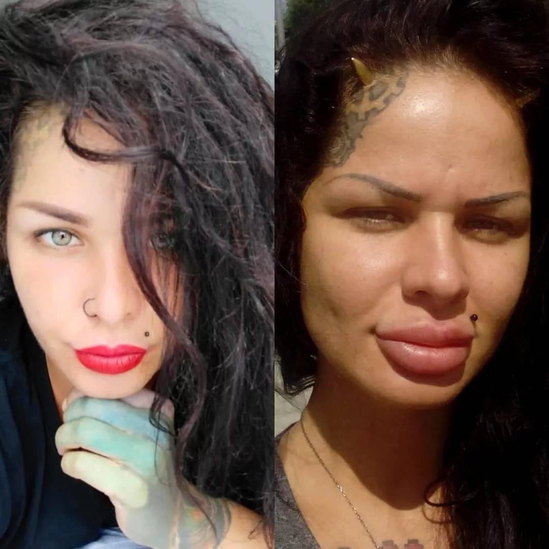 Кристина рэй и ее самые большие в мире губы, фото до и после