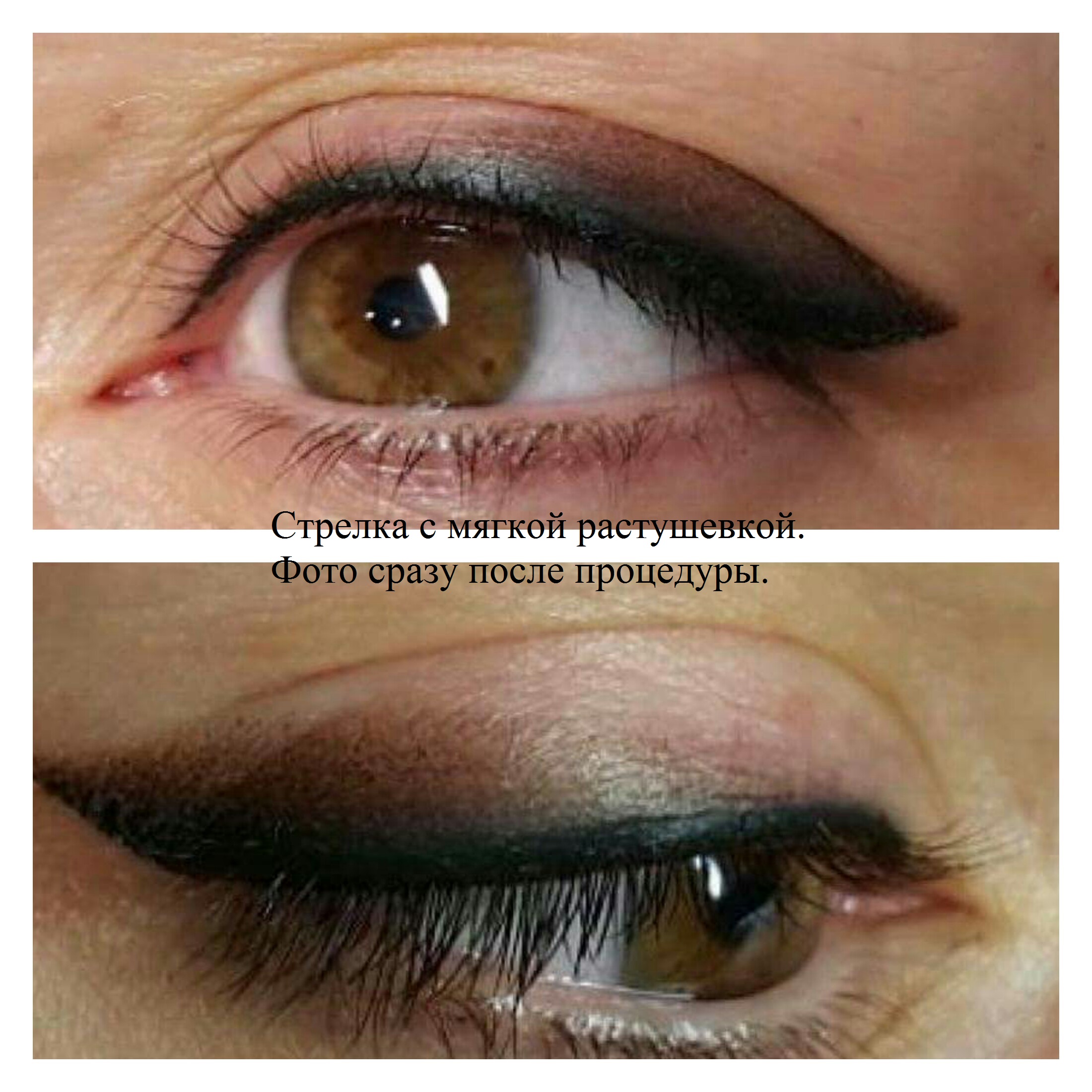 Татуаж стрелки на глазах с растушевкой: фото и процедура перманентного макияжа глаз, советы по уходу и противопоказания