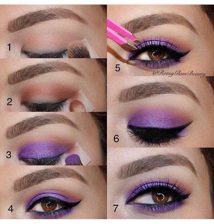 Фиолетовый макияж: как сделать макияж с фиолетовыми тенями