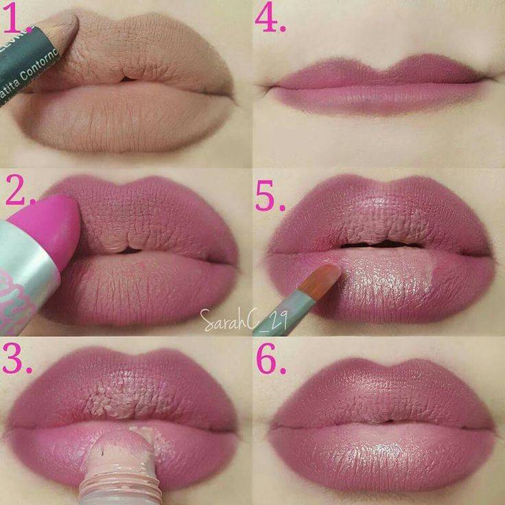 Как правильно красить губы различными типами помад