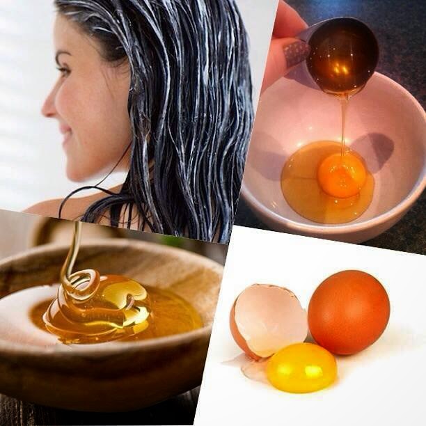 Маска для волос с репейным и миндальным маслом и яйцом