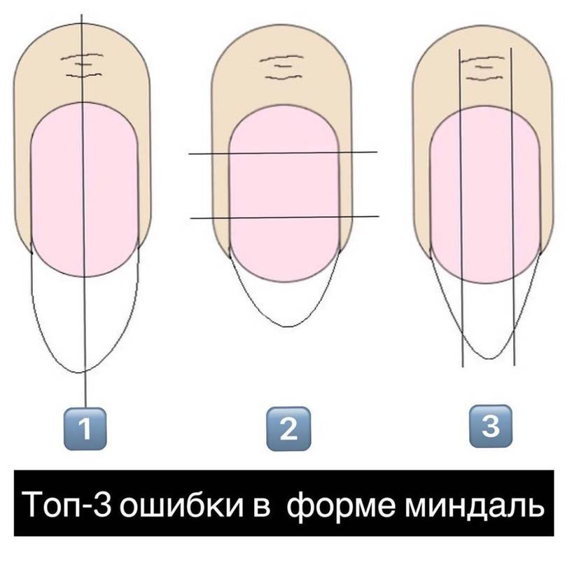 Схема ногтя для маникюра