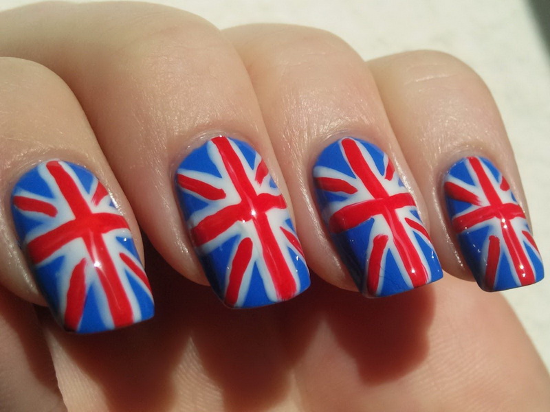 Маникюр британский флаг — модный символ на ваших руках | красивые ногти - дополнение твоего образа