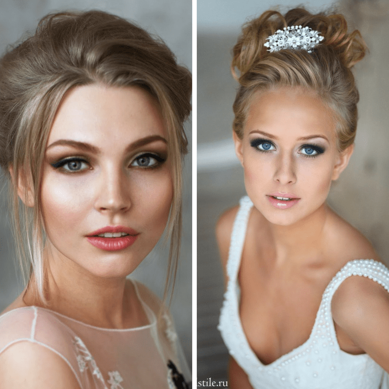 Свадебный макияж для голубоглазых: лучшие образы для голубых глаз