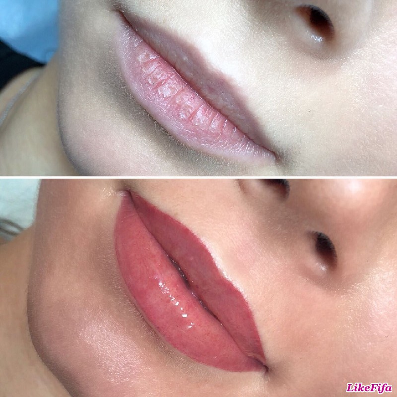Перманентный макияж губ: что это (фото до и после)