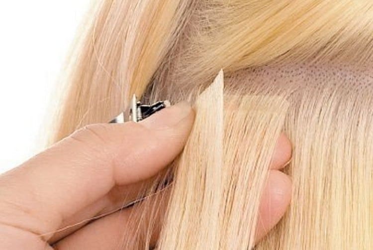 Коррекция ленточного наращивания волос смена лент