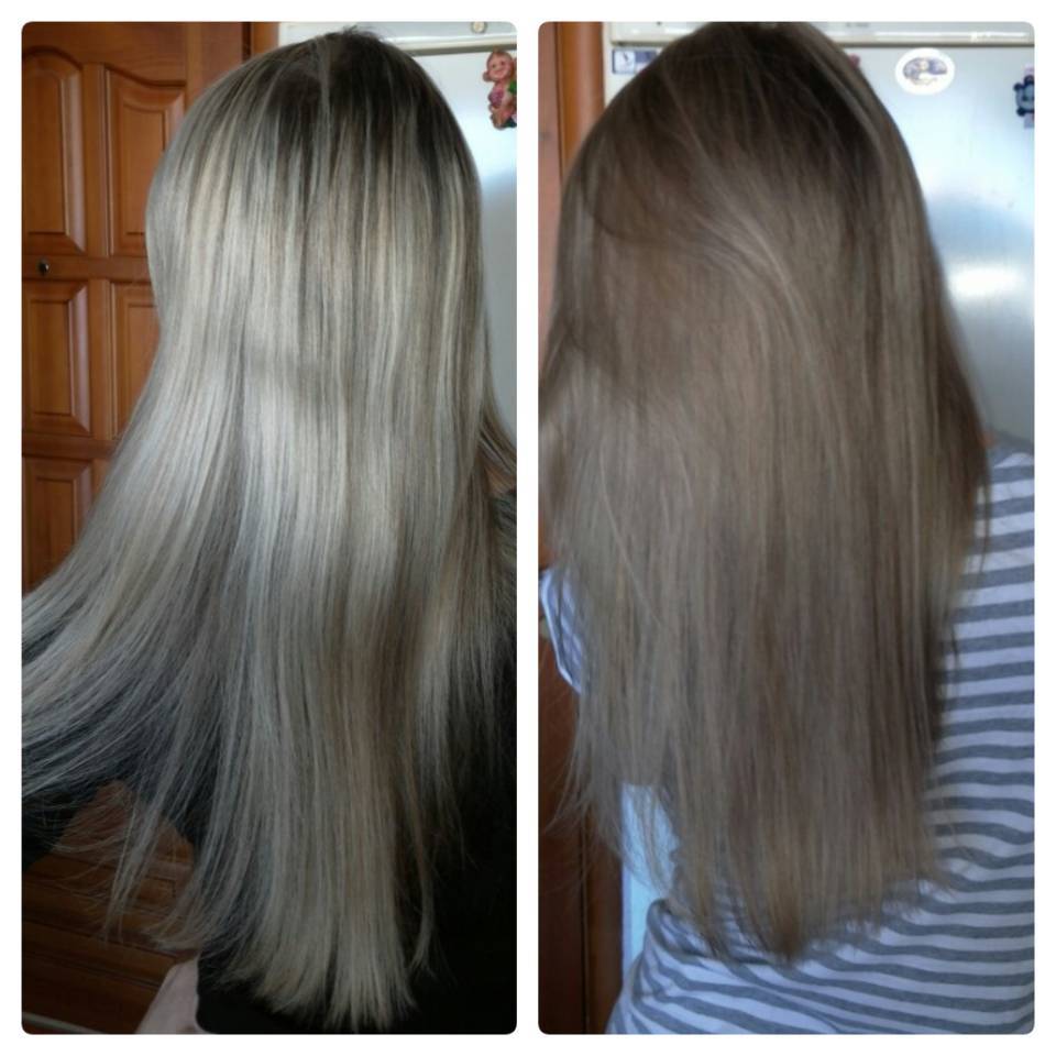 Тонирование неокрашенных волос фото до и после