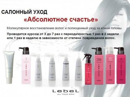 Абсолютное счастье для волос lebel- пошаговая процедура