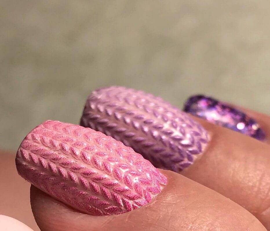 Дизайн для ногтей свитер