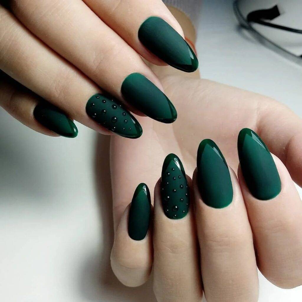 Зеленый гель-лак - 63 фото дизайна маникюра ногтей