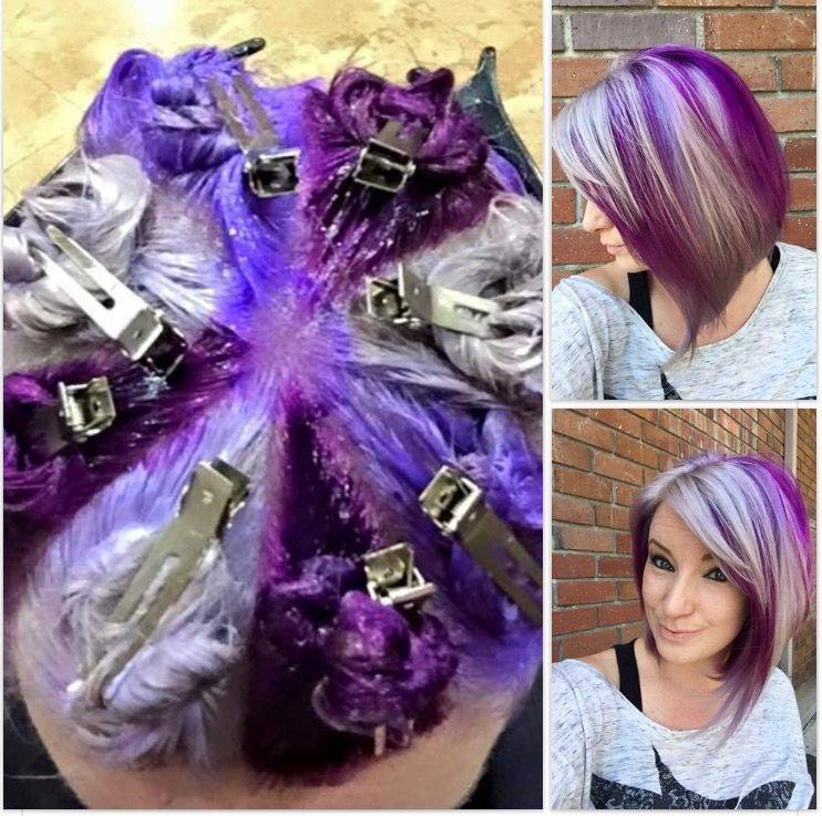 Покраска волос в два цвета: техника окрашивания, пошаговая инструкция, фото