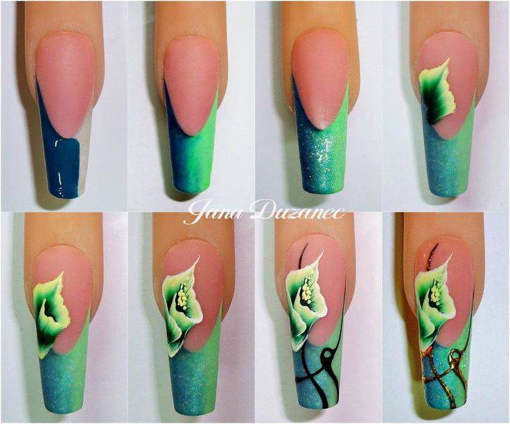 Как рисовать на ногтях акриловыми красками
