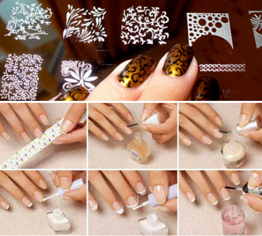 Трафареты для дизайна ногтей своими руками