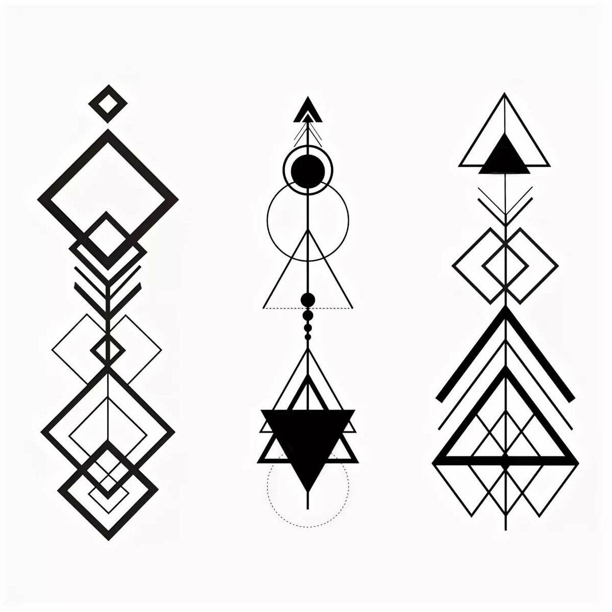 Тату геометрия, стильные иде, значение и символизм - tatuxa