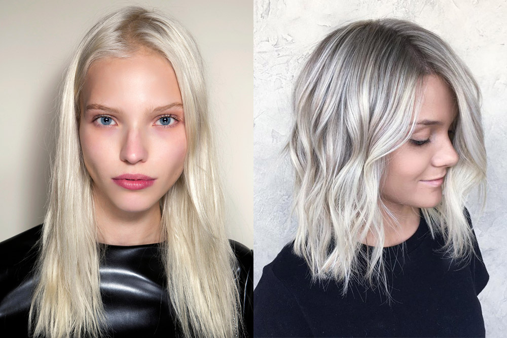 Стальной цвет волос фото до и после окрашивания
