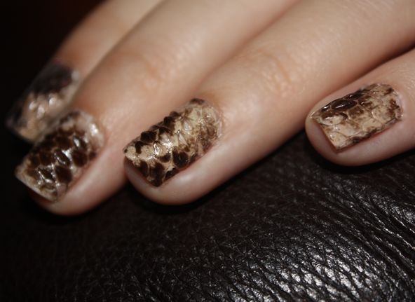 Рептилия на ногтях: как сделать маникюр с эффектом змеиной кожи - пошагово