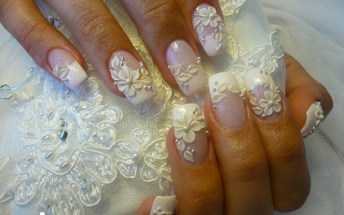 Свадебный дизайн ногтей (фото)