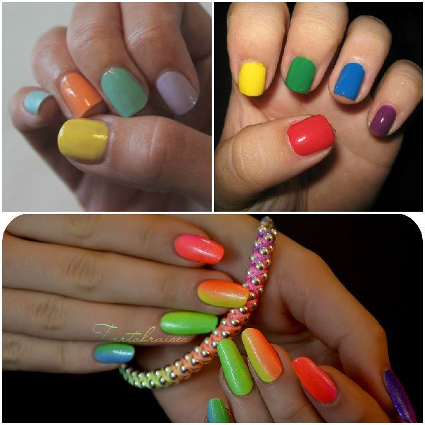 Разноцветный дизайн ногтей: фото новинки и тренды 2021-2022