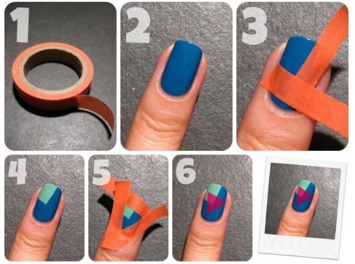 Геометрия на ногтях пошагово, стильные идеи (+50 фото)