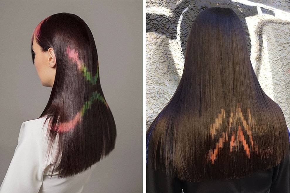 Необычный цвет волос - пиксельное окрашивание, в какой покрасить девушке